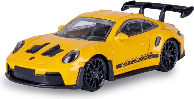 Metalen model Porsche 911 GT3 RS op schaal 1:43, geel