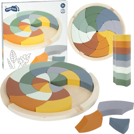 Gekleurde houten puzzel safari mandala small foot