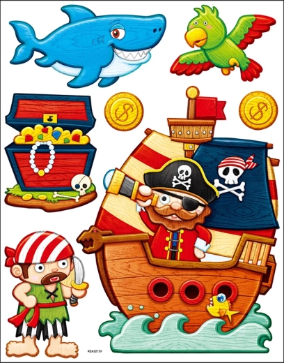 Decoratieve muurstickers piraten