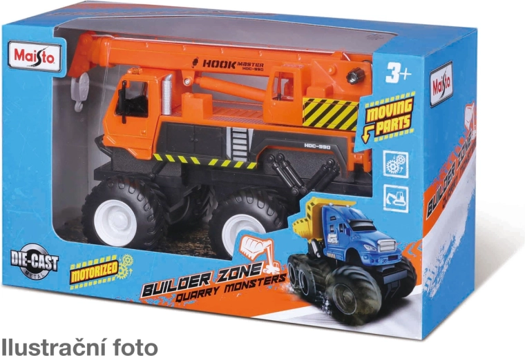 Maisto Builder Zone Quarry monsters steengroeve-monsters bedrijfsvoertuig (assort) - 1 stuk