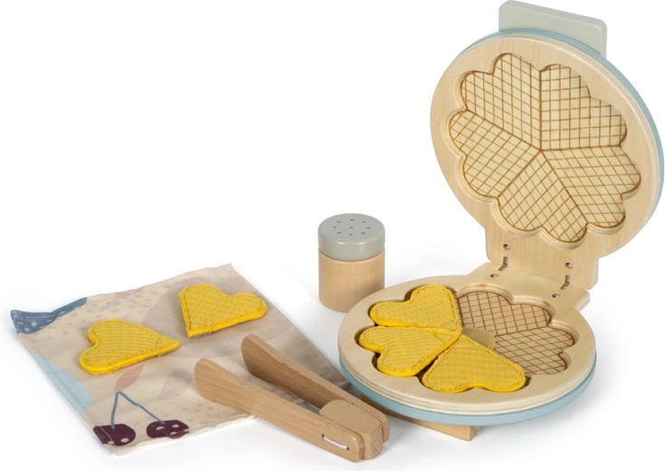 Houten wafelijzer-set met accessoires Tasty