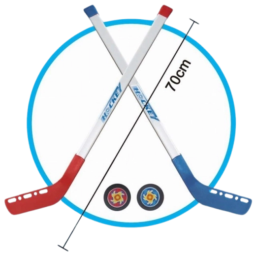 Set kinderhockeysticks met puck – 4 stuks