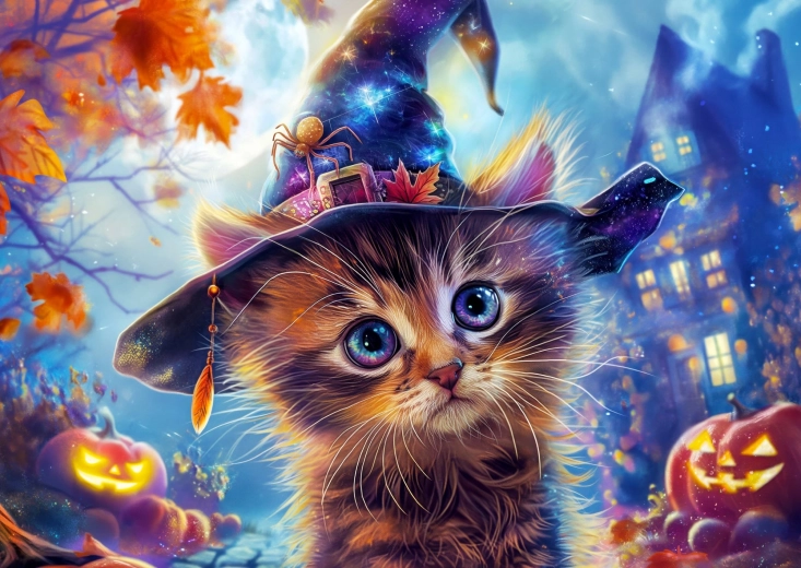 Enjoy puzzel Kleine heksenkat 1000 stukjes