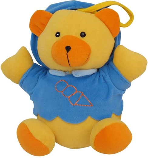 Pluchen teddybeer met muziekdoosje Baby Mix, blauw
