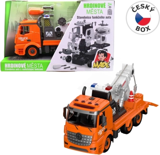 Autokraan met licht en geluid 30 cm - 1 stuk