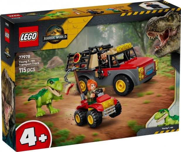 LEGO Jurassic World transporttruck met baby T. rex