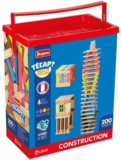 Houten bouwset Jeujura Técap Multicolor 200 stukken
