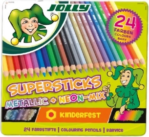 Supersticks Kleurpotloden 24 kleuren inclusief metallic en neon