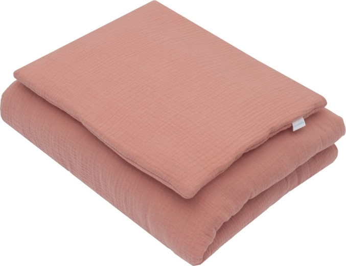 Mousselineset met vulling 70 × 80 cm roze