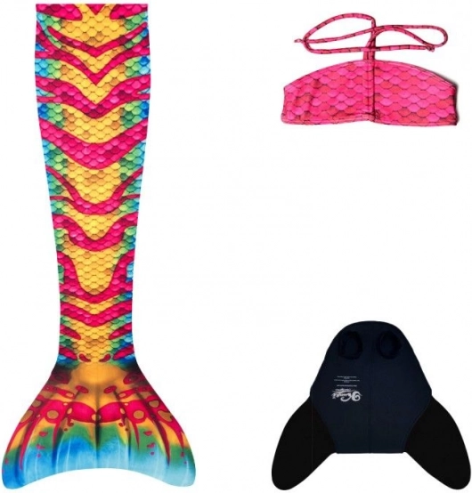 Zeemeerminstaart Aquaris Koraal S met monovin en bikini