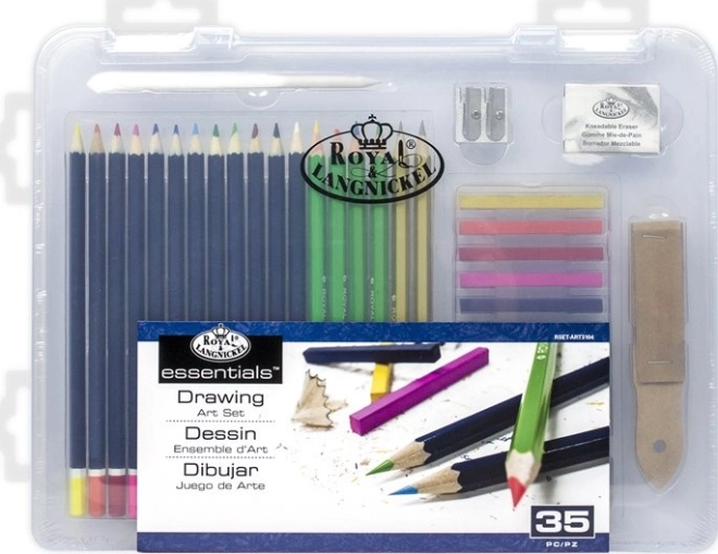 ROYAL & LANGNICKEL tekenset in kunststof box, 35-delig