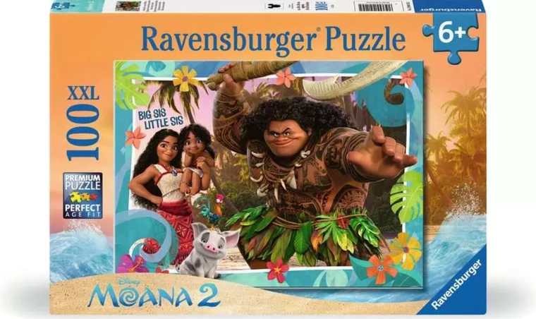 Ravensburger puzzel Vaiana 2: Ontdekking van een nieuwe wereld XXL, 100 stukjes