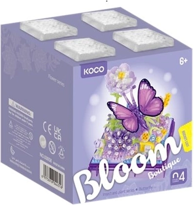 KOCO bouwset vlinder op bloemen 471 stukjes - 1 stuk