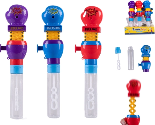 Bellenblaas met opwindbare bokshandschoen voor kinderen