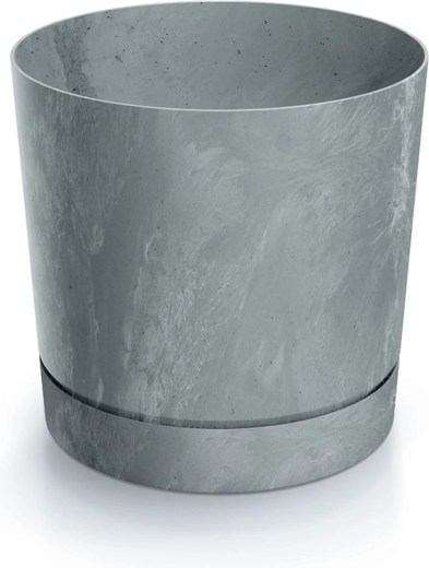Bloempot Tubo met betoneffect 24 cm grijs