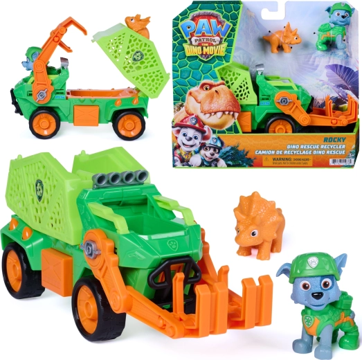 Spin Master Paw Patrol Dino Rescue Rocky’s vuilniswagen met figuren 23 cm