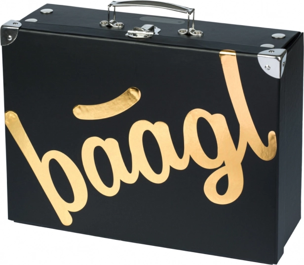 Opvouwbare schoolkoffer Gold met beslag Baagl