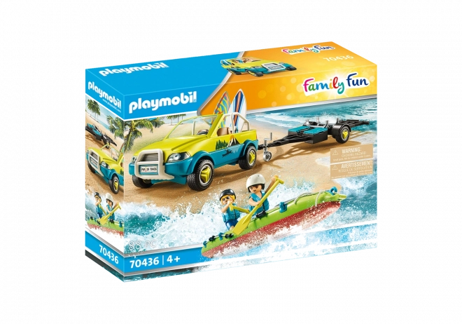 PLAYMOBIL FAMILY FUN strandauto met boottrailer