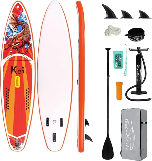Opblaasbare paddleboard Funwater Feath-R Lite Koi 350 × 83 × 15 cm