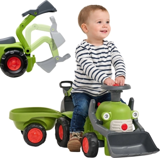 Falk traptractor voor kinderen CLAAS met lader en aanhanger