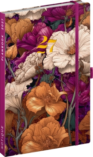 Notique planbook planner en notitieboek Vintage Flowers 2027 (13 × 21 cm)