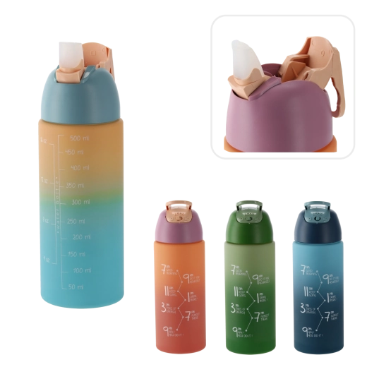Waterfles 500 ml met ombré-effect, blauw