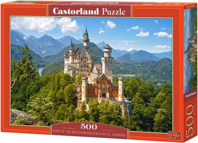 Puzzel 500 stukjes – uitzicht op kasteel Neuschwanstein