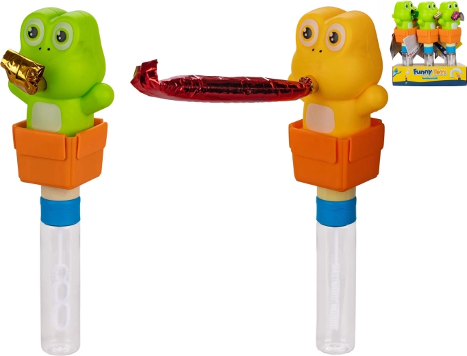 Bellenblaas kikker met partytoeter