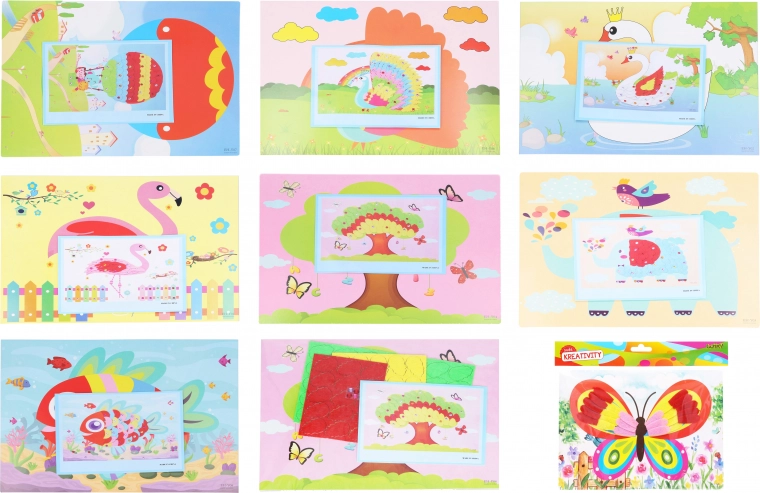 Creatieve set met steentjes 20 × 26 cm