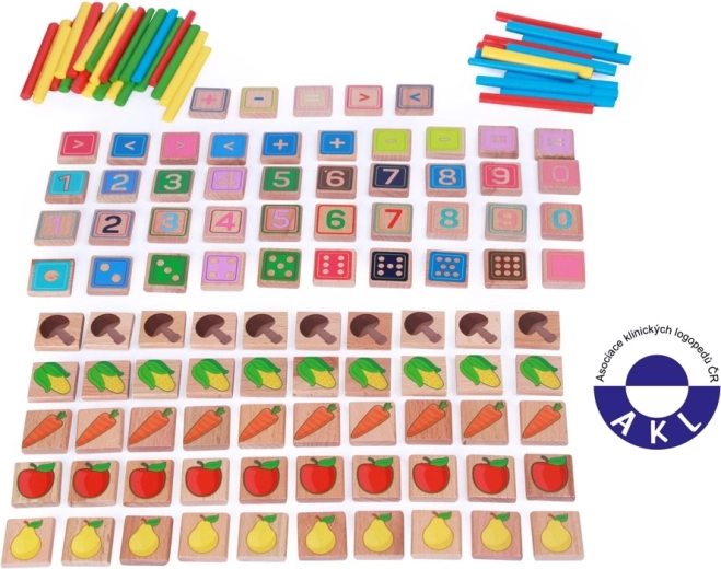 Lucy & Leo leren tellen – houten educatieve set met 135 onderdelen