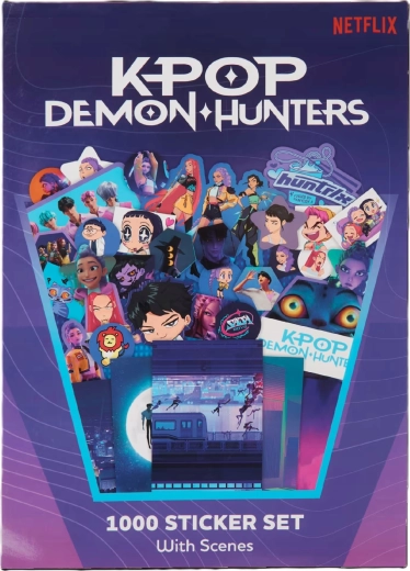 Set van 1000 stickers KPop Demon Hunters met scènes