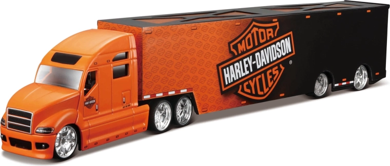 Maisto Harley-Davidson hauler zwart-oranje 1:64
