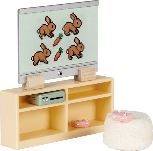 Lundby set RTV-meubels met televisie voor poppenhuis