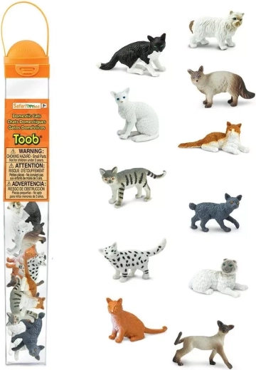 Safari Ltd. Toobs koker – huiskatten (12 figuren)