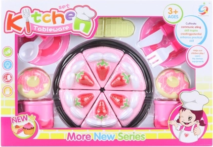 Taart-snijspeelset met servies voor kinderen