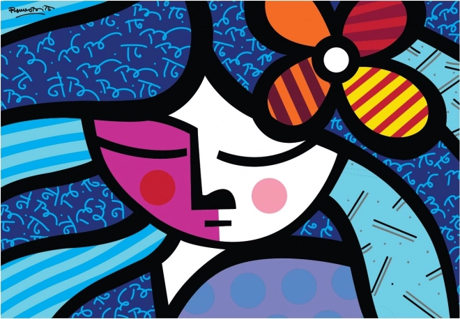 Puzzel Meisje met bloem 1000 stukjes BLUEBIRD