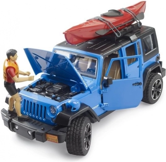 Bruder Jeep Wrangler Rubicon met kajak en figuur 1:16