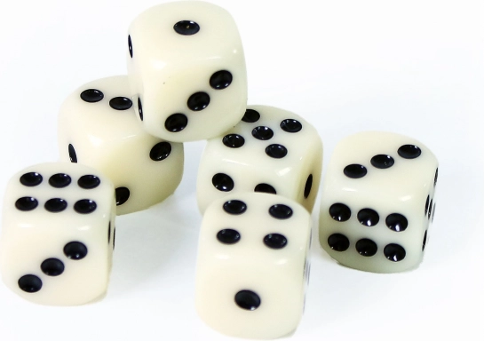 Set van 6 dobbelstenen