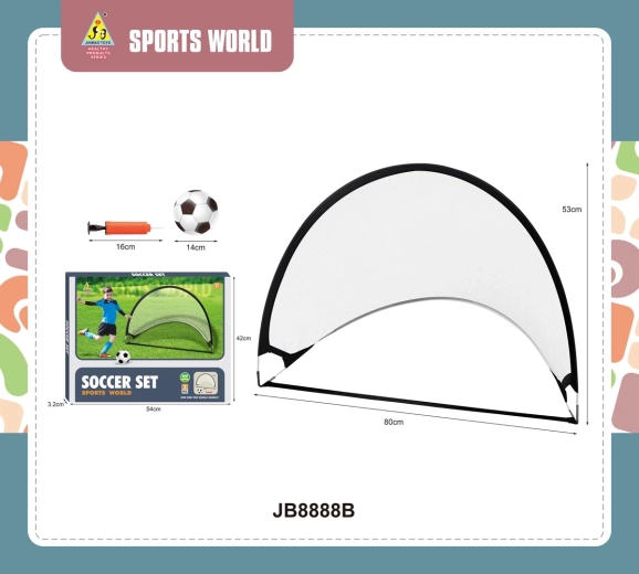 Opvouwbaar pop-up voetbaldoel met accessoires