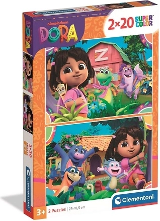 Clementoni puzzel 2x20 SuperColor Dora