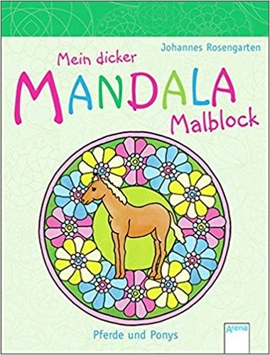 Mein dicker Mandala-Malblock – Paarden en pony's (kleurboek, Duits)