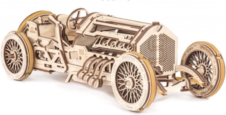 Ugears 3D houten mechanische puzzel U9 Grand Prix raceauto