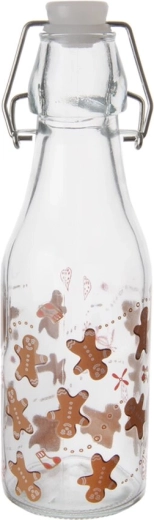 Glazen fles met clipsluiting Peperkoekmannetje 0,29 l