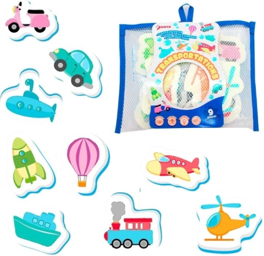 Foam badspeelgoed – Vervoer, 9 stuks