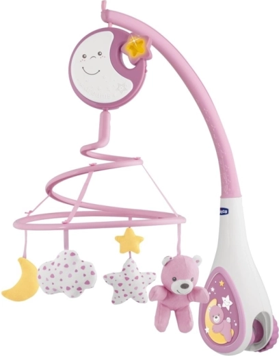 Chicco Next2Dreams 3-in-1 muziekmobiel voor boven het ledikant met nachtlampje roze 0m+