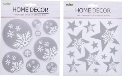 Decoratie voor muur of raam - Kerstmotieven 22,9x18,5 cm