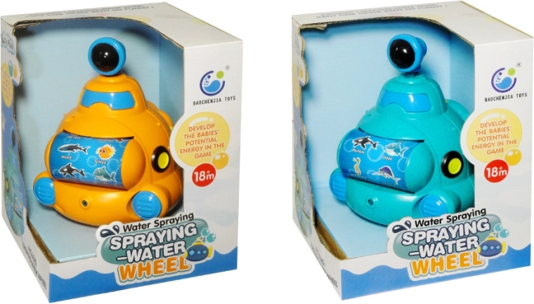Badspeeltje onderzeeër met watersproeier