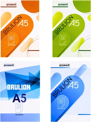 Brulion PENWORD A5, geruit met marge, 96 vellen - 1 stuk