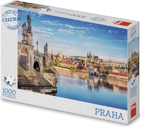 Dino puzzel toeristische editie Tsjechië: Zomerse Praagse Burcht (Hradčany) 1000 stukjes