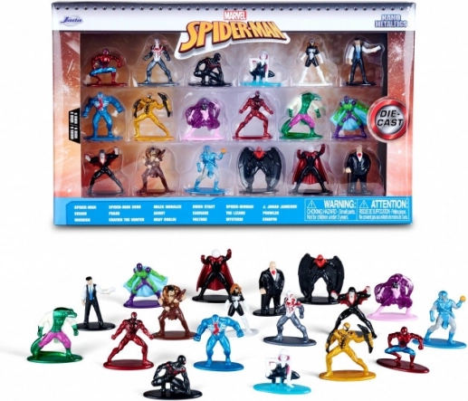 Metalen figuurtjes MARVEL Spider‑Man – set van 18 stuks